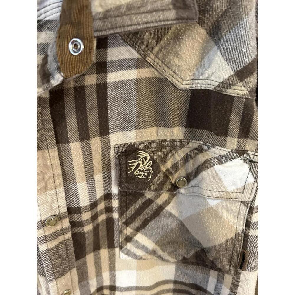 Legendary Whitetails Men's 3XL Brown Plaid Flannel Shirt - Picture 3 of 4